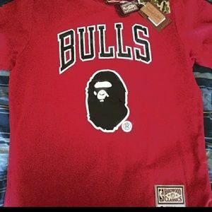 Bape Mitchell & Ness Chicago Bulls Jersey Shirt